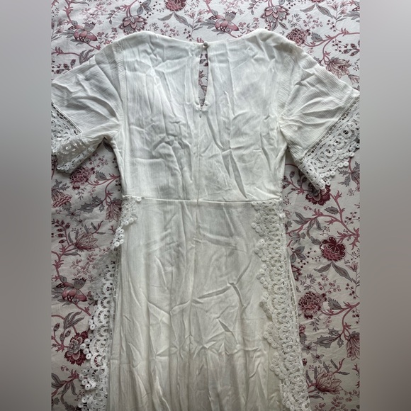 Lulus Sweeten The Occasion Boho White Embroidered Maxi Dress Bridal Maternity - Picture 5 of 8